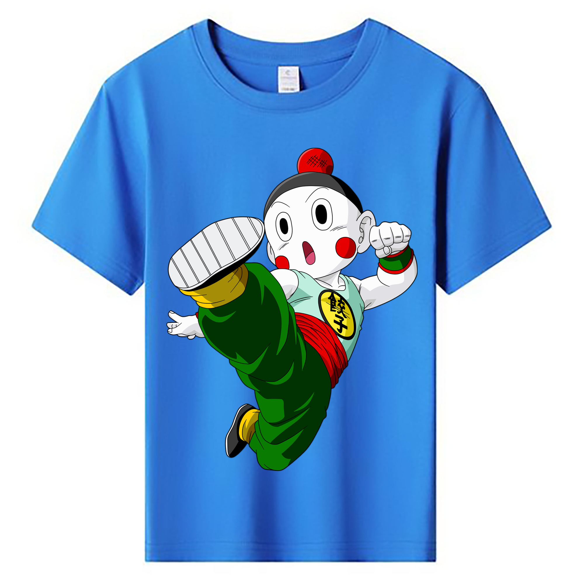 （画像用） ドラゴンボール 餃子（チャオズ）DRAGON BALL Chaoz 綿100％キッズTシャツ（フロントプリント）